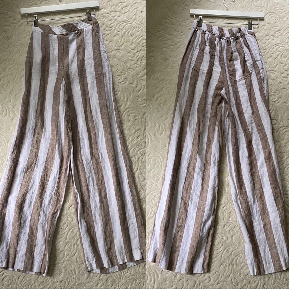Trina Turk Striped Linen Pants - Picture 2 of 6